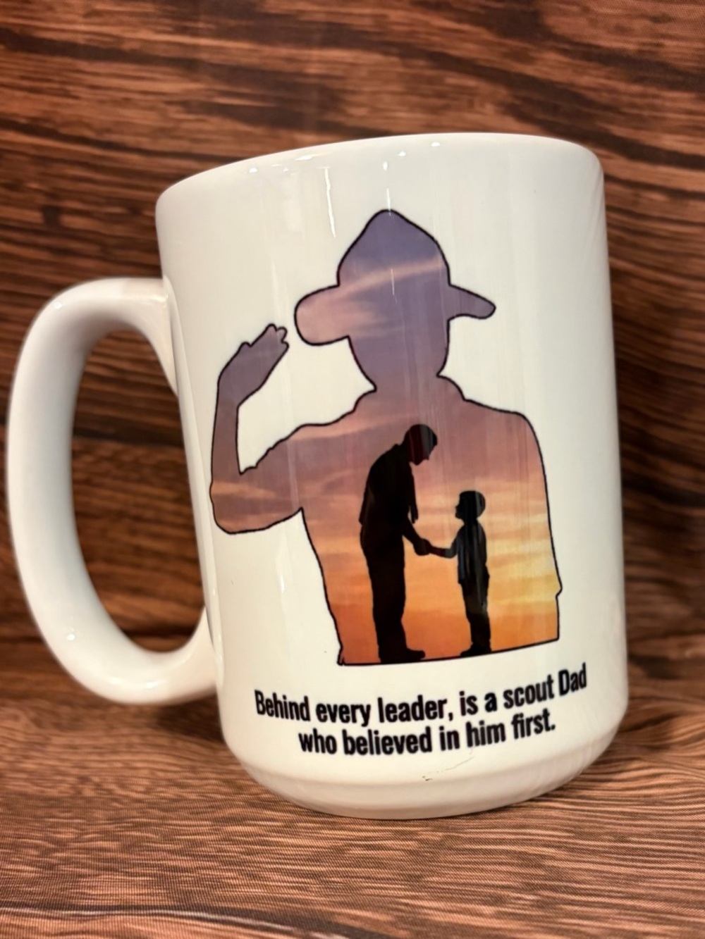 Scout Dad Coffee Mug - Sunset Design